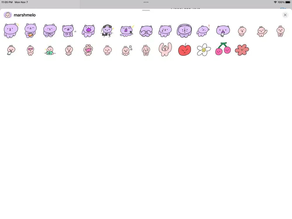 Marsh & Melo Stickers iPad  سکرین شاٹس