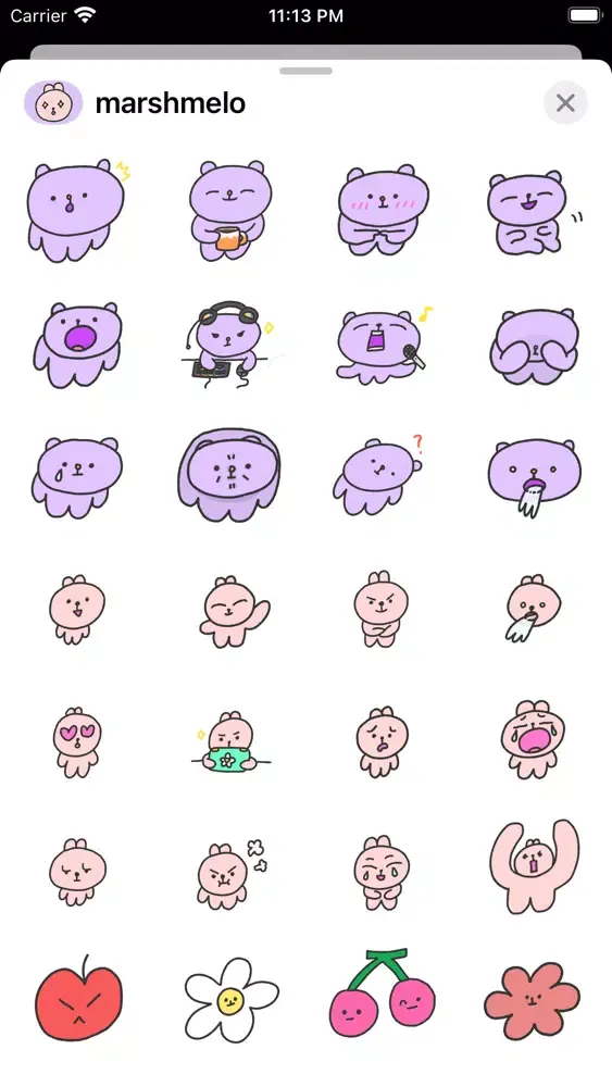 Marsh & Melo Stickers سکرین شاٹس