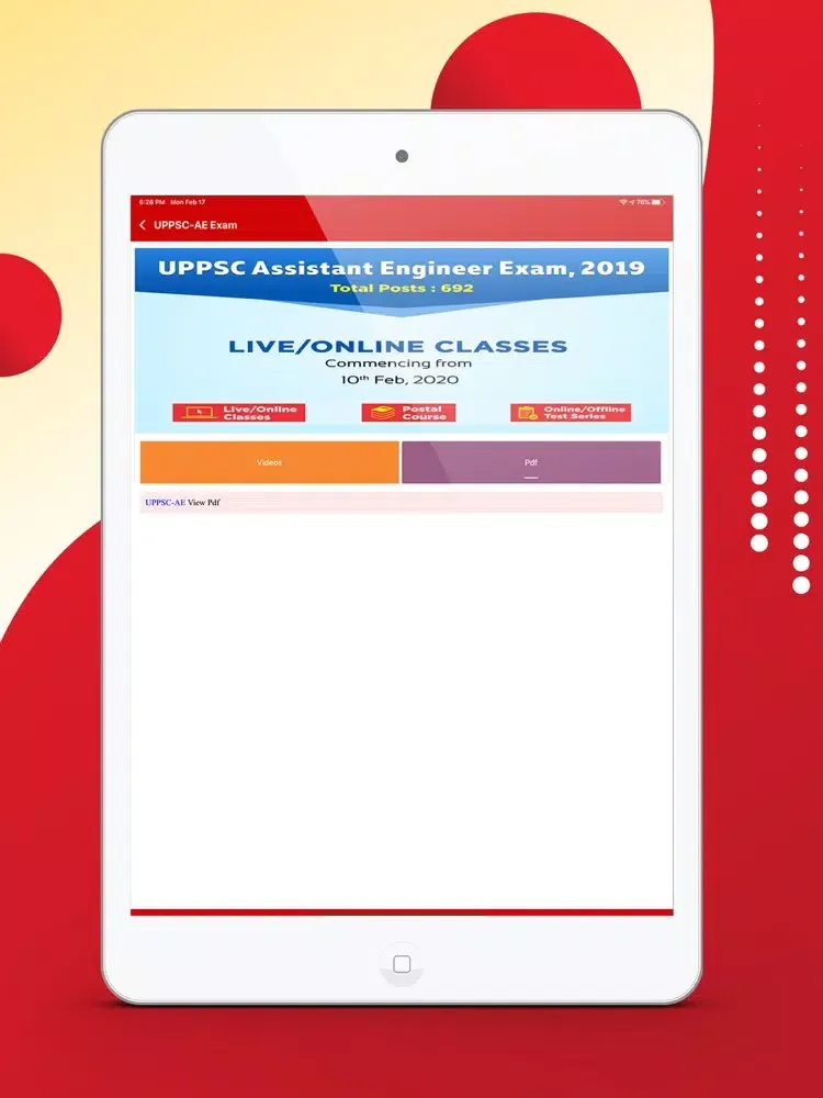 Tangkapan layar MADE EASY Live Classes iPad 