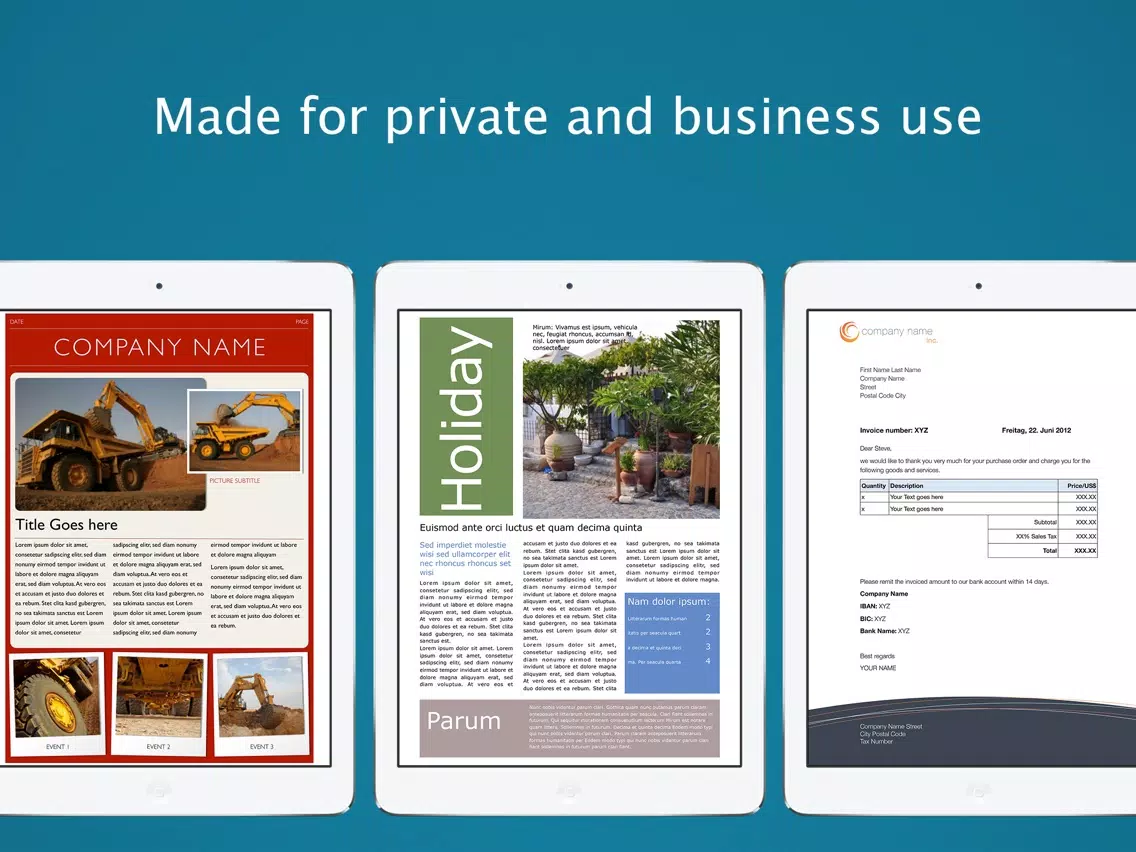 Templates for iWork (Bundle Edition) iPad  스크린샷