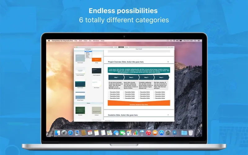 Templates for Keynote Pro Screenshots