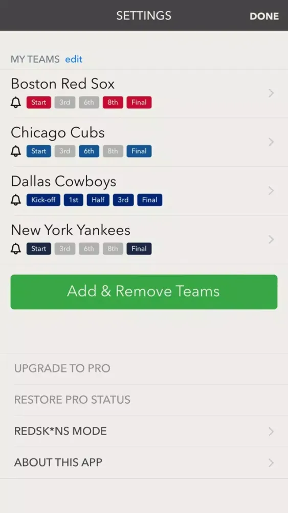 Scored - a better sports app.應用截圖