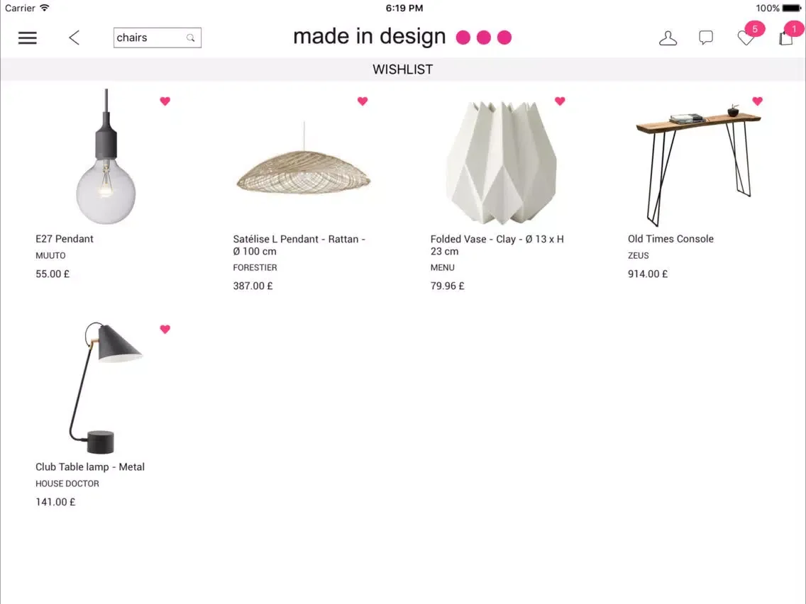 Captures d'écran de Made In Design : Design & Decoration iPad 