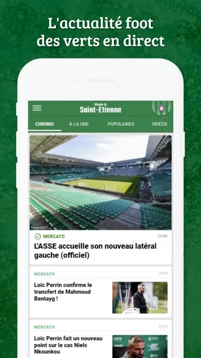 Captures d'écran de Foot Saint-Etienne
