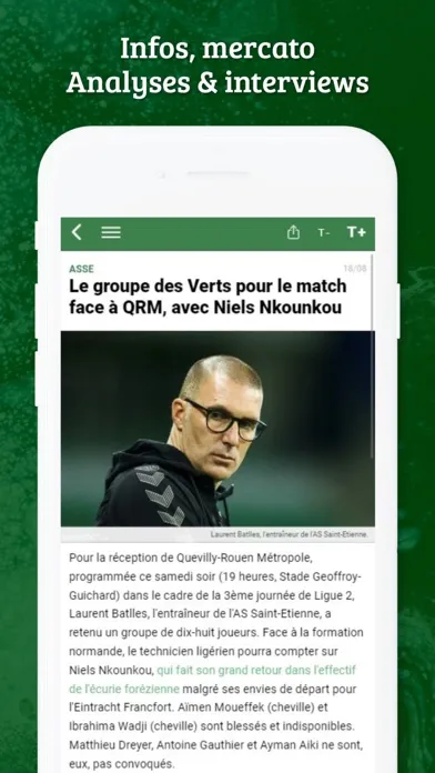 Captures d'écran de Foot Saint-Etienne
