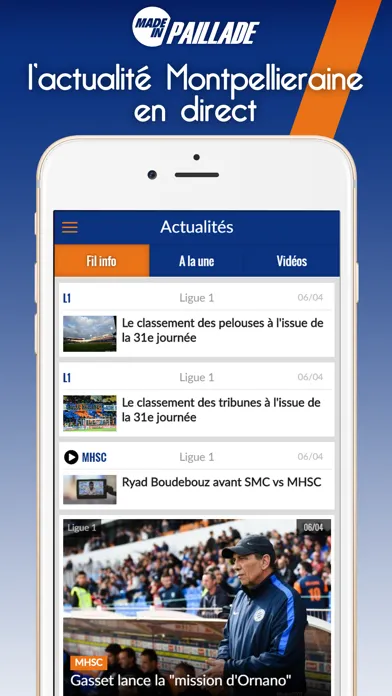 Captures d'écran de Foot Montpellier