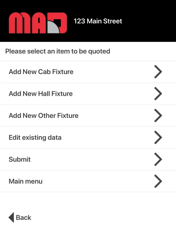 Zrzuty ekranu MAD ELEVATOR – QUICK QUOTE iPad 