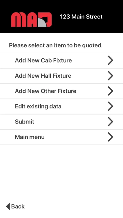Zrzuty ekranu MAD ELEVATOR – QUICK QUOTE