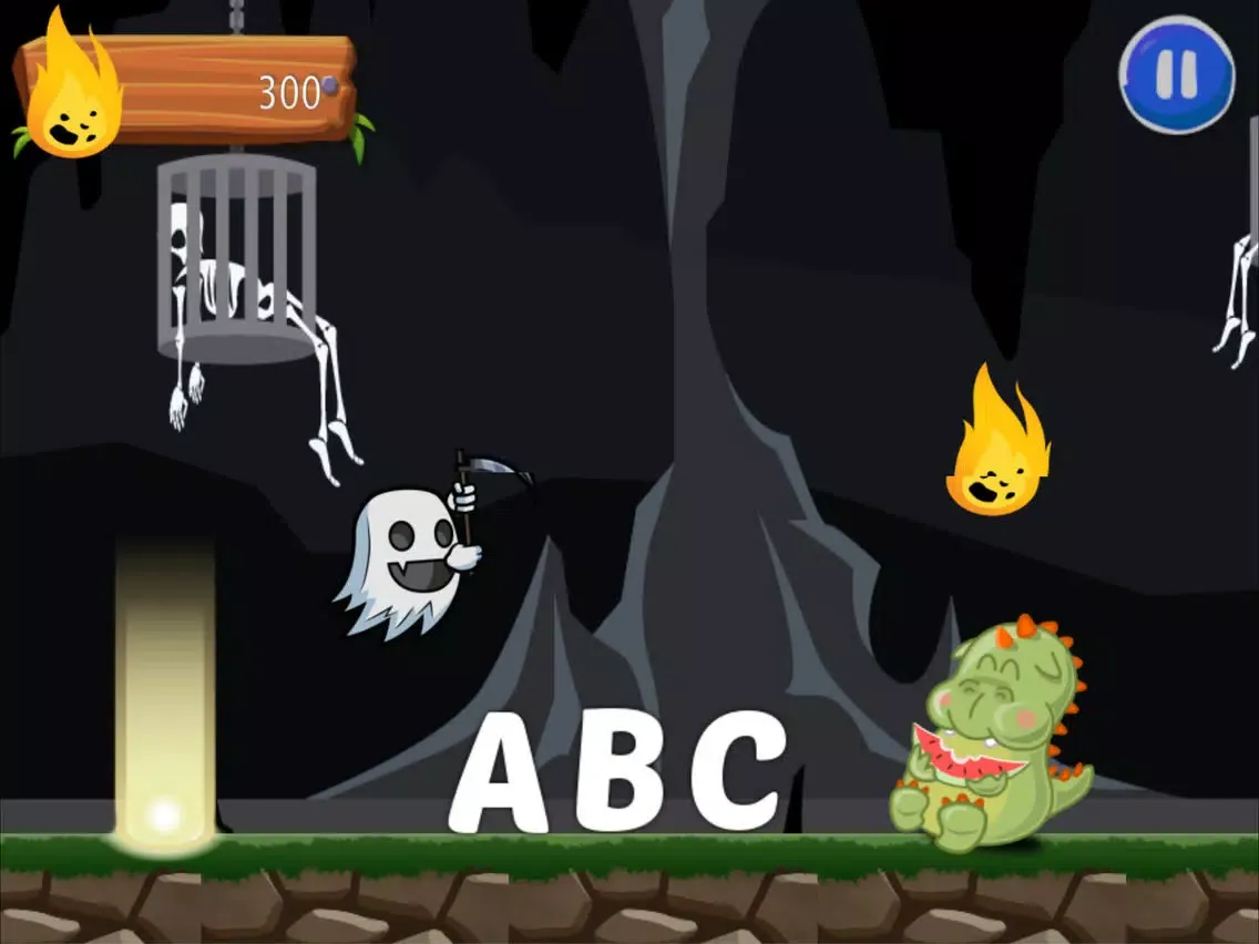 ภาพหน้าจอของ Flappy Ghost Adventure: ABC Run For Kid iPad 
