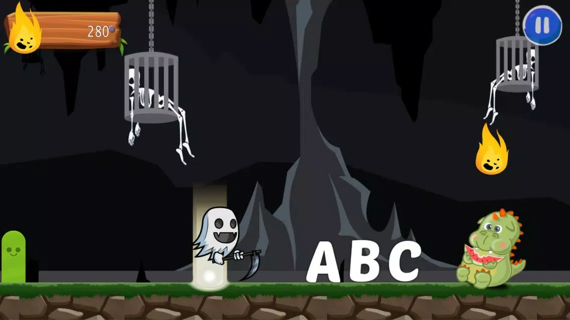 ภาพหน้าจอของ Flappy Ghost Adventure: ABC Run For Kid