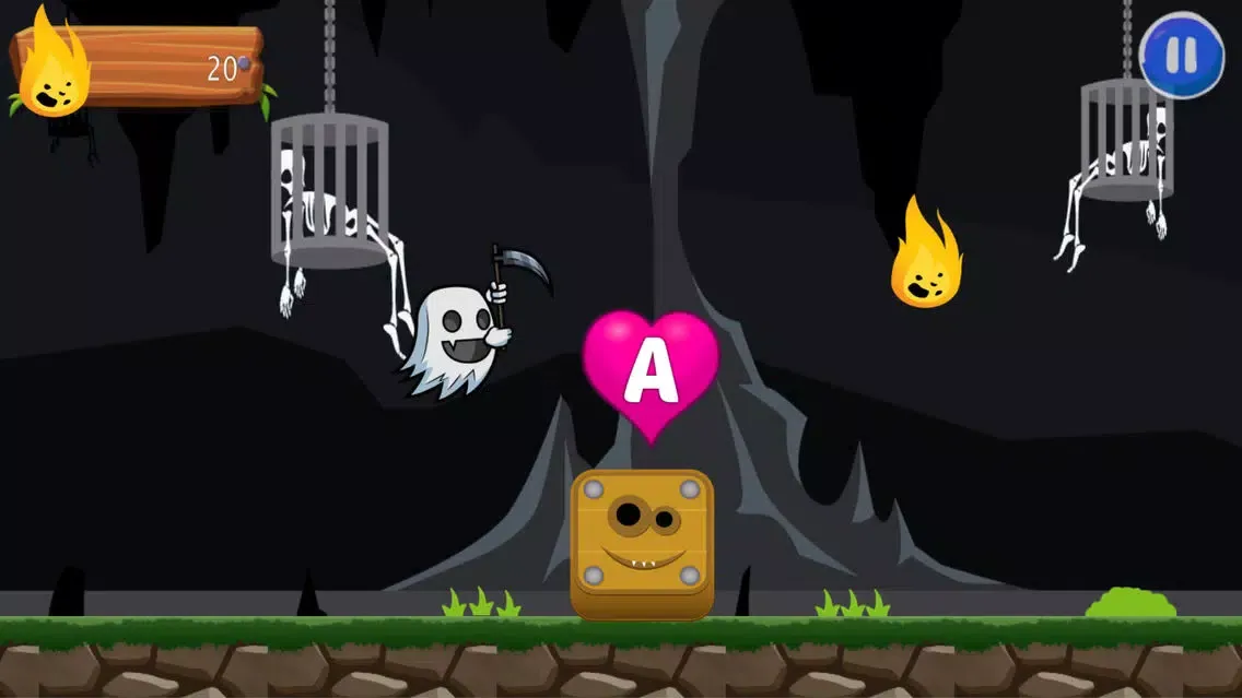 ภาพหน้าจอของ Flappy Ghost Adventure: ABC Run For Kid