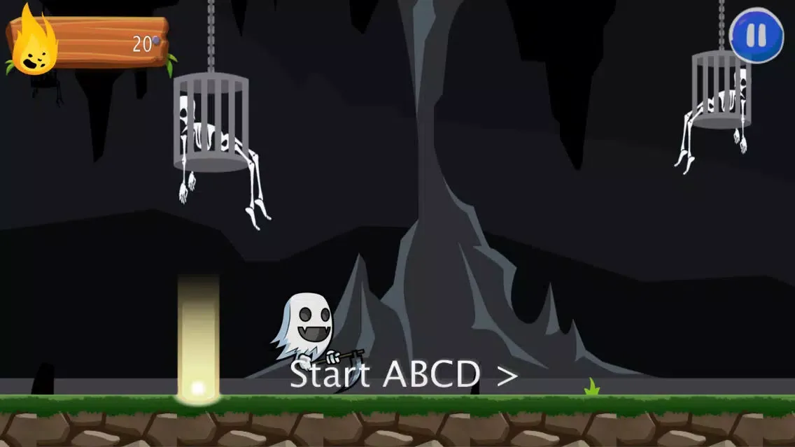 ภาพหน้าจอของ Flappy Ghost Adventure: ABC Run For Kid