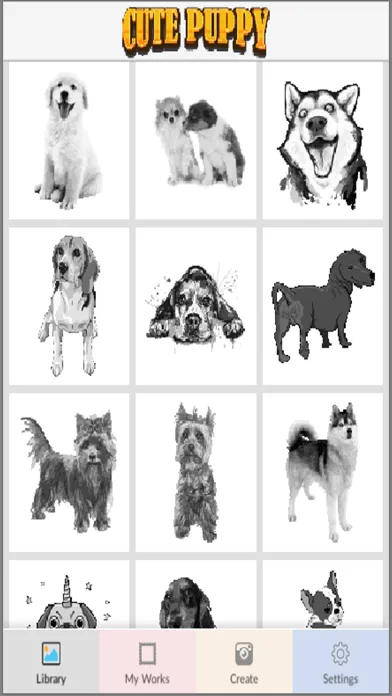 Cute Puppy Pixel Art স্ক্রিনশট