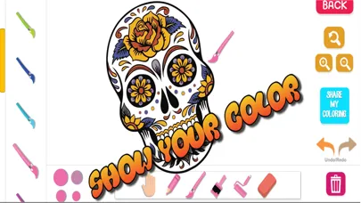 Sugar Skull Coloring Drawing For Coco Day of Dead Screenshots