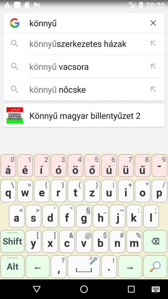 Könnyű magyar billentyűzet 2 Screenshots