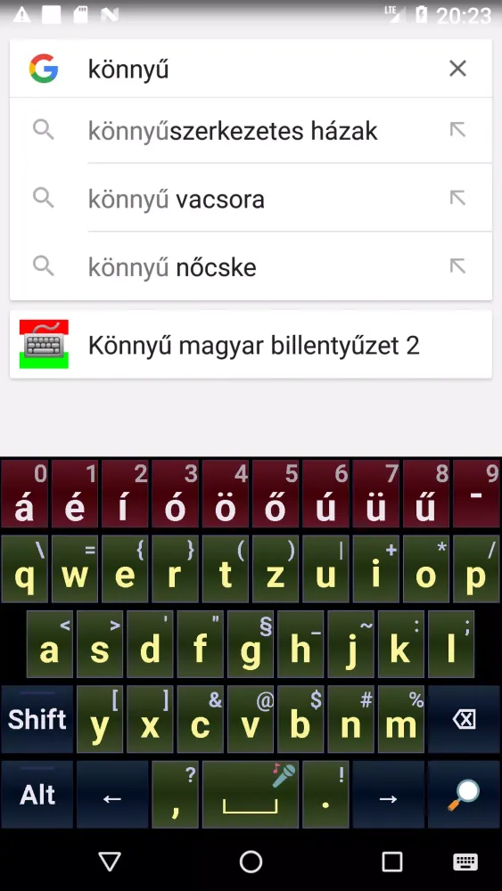Könnyű magyar billentyűzet 2 Screenshots