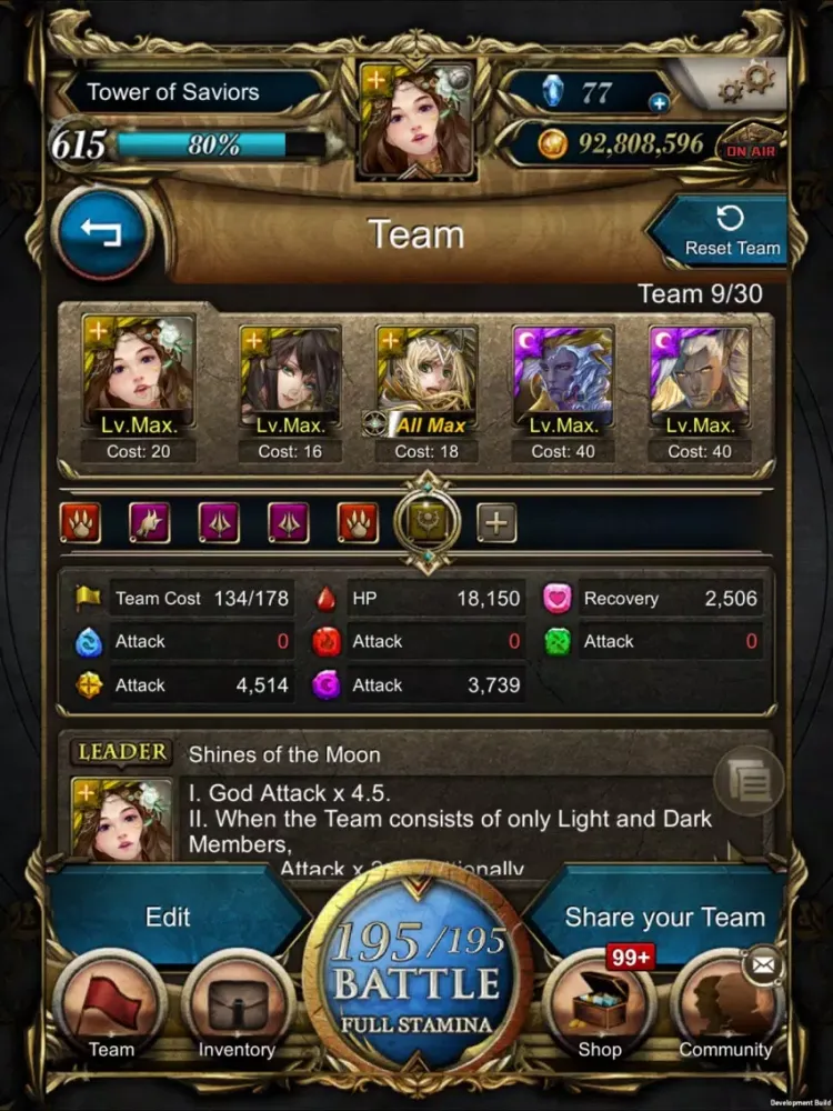 Tangkapan skrin Tower of Saviors iPad 