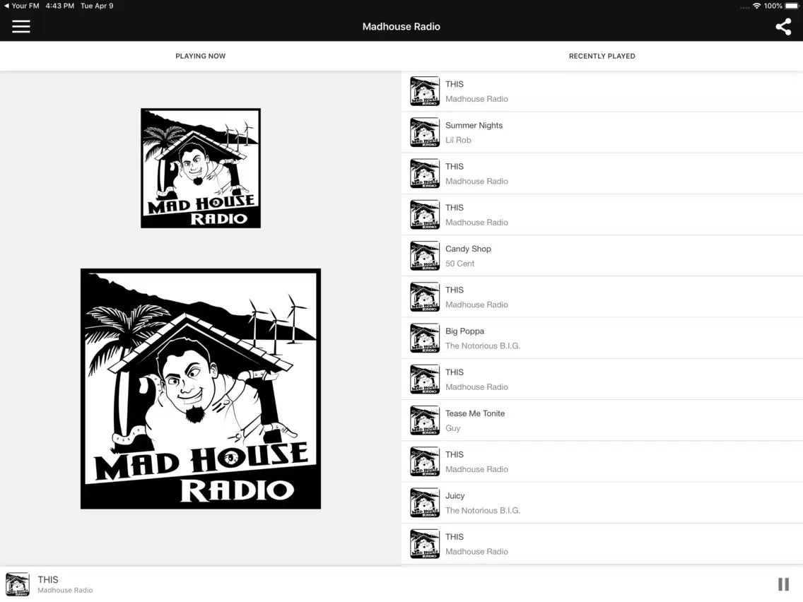 Madhouse Radio iPad  Ekran Görüntüleri