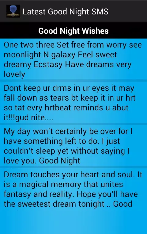 Latest Good Night SMS应用截图