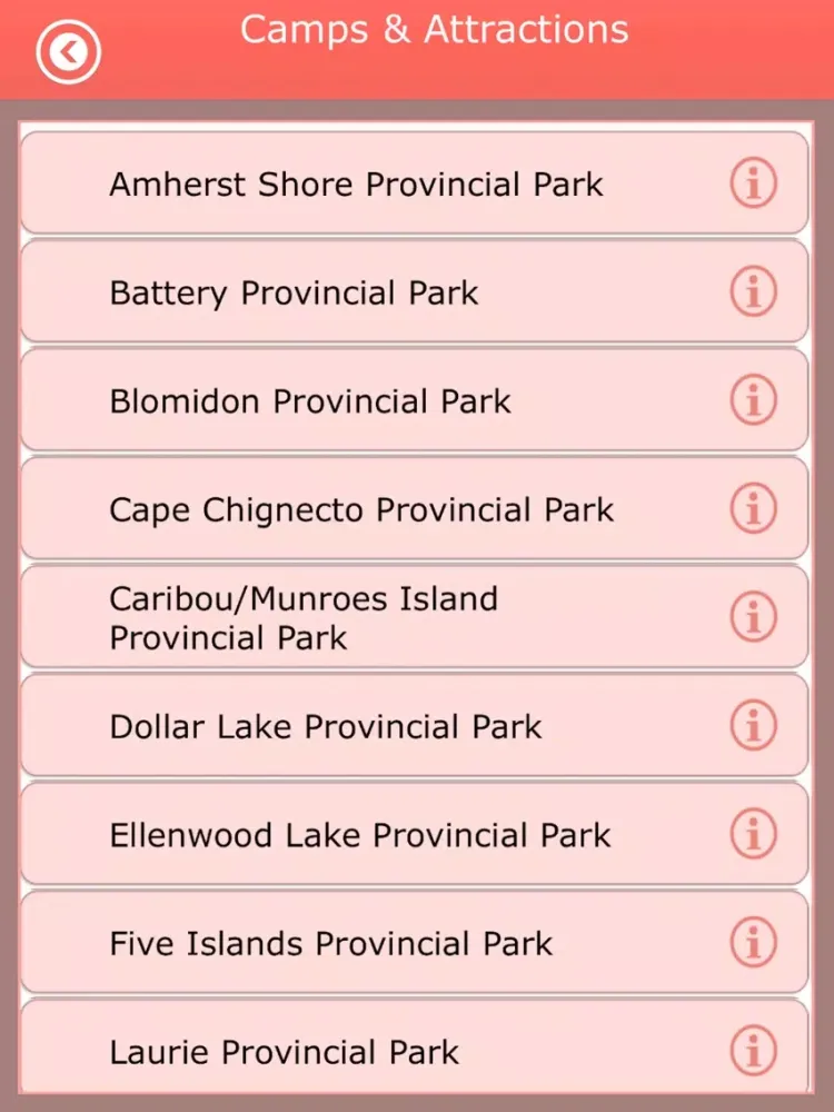 Capturas de pantalla de Nova Scotia -Campgrounds Guide iPad 