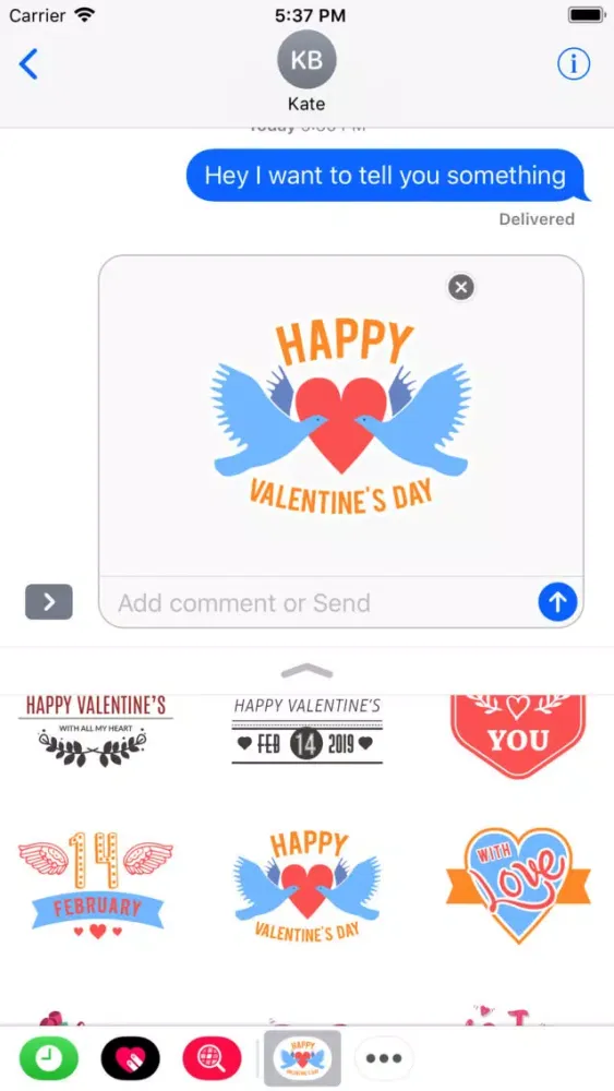 Valentine Day 2019 Stickers应用截图