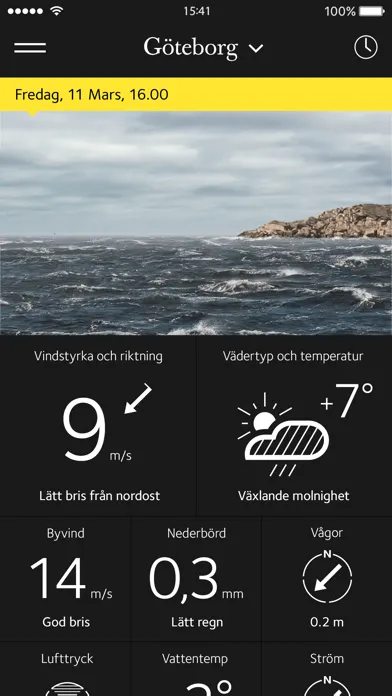Screenshot di Kustväder