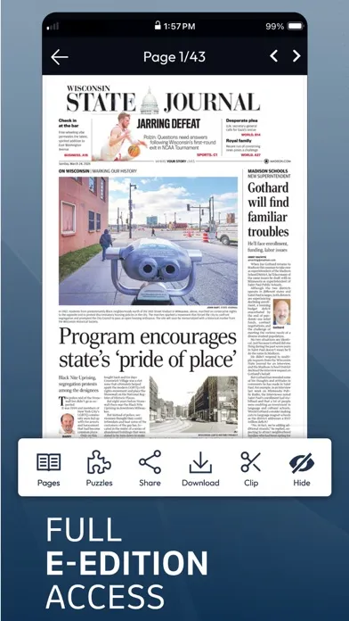ภาพหน้าจอของ Wisconsin State Journal