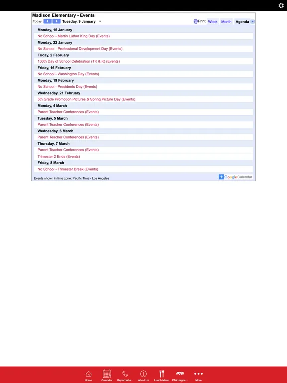 Zrzuty ekranu Madison Elementary School iPad 
