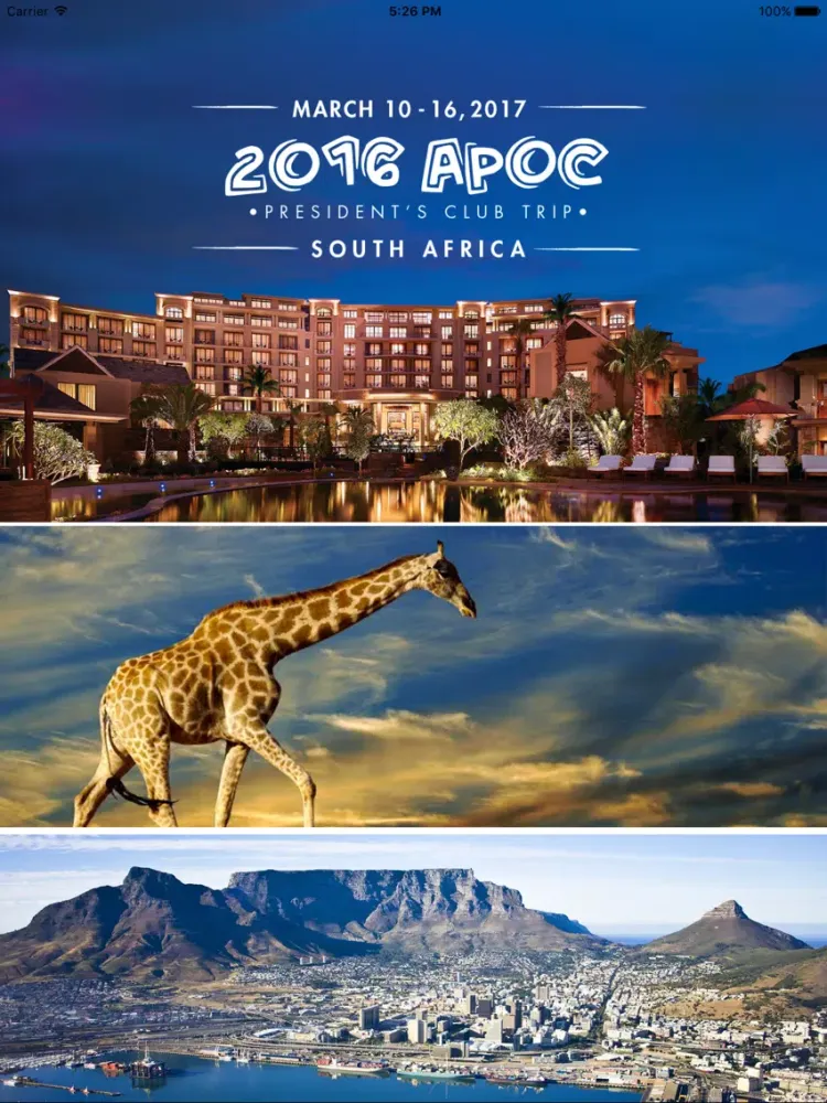 Ảnh chụp màn hình của 2016 APOC PClub Trip iPad 