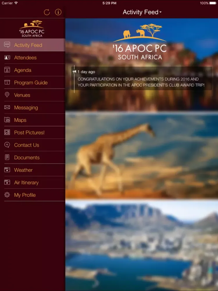 Ảnh chụp màn hình của 2016 APOC PClub Trip iPad 