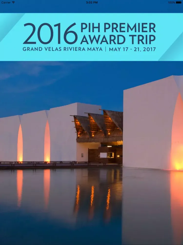 ภาพหน้าจอของ 2016 PIH Premier Award Trip iPad 