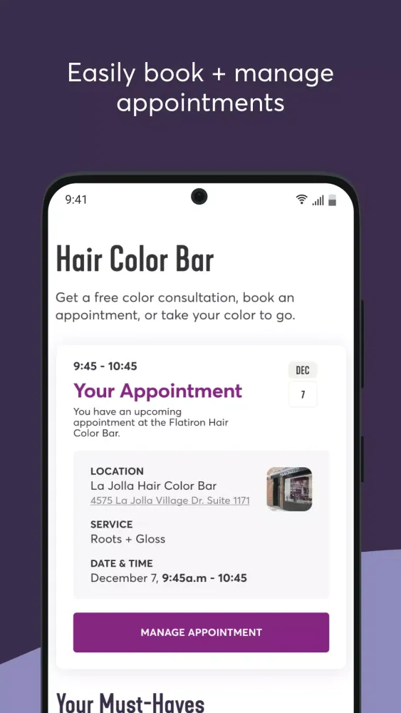 Screenshot di Madison Reed App