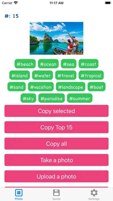 Phototag hashtag generator PRO Screenshots