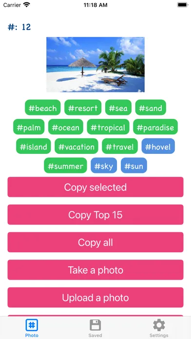 Phototag hashtag generator PRO Screenshots