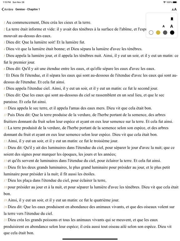 la Sainte Bible iPad  スクリーンショット