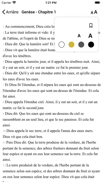 la Sainte Bible スクリーンショット