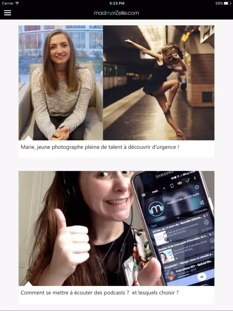 Madmoizelle iPad  Ekran Görüntüleri