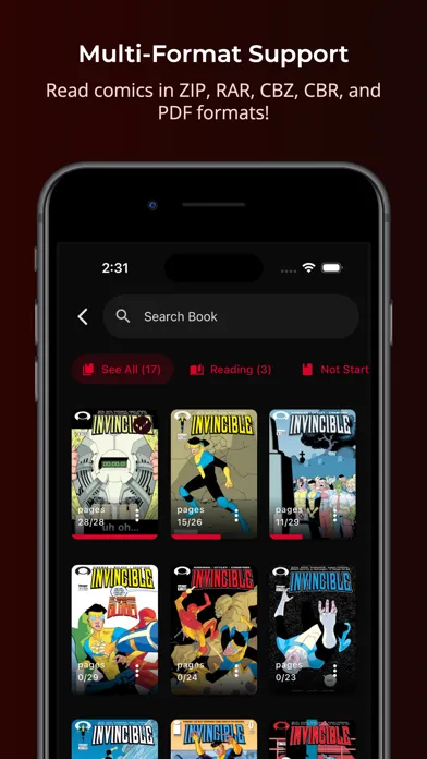 Tangkapan layar ComiQuest - comic reader
