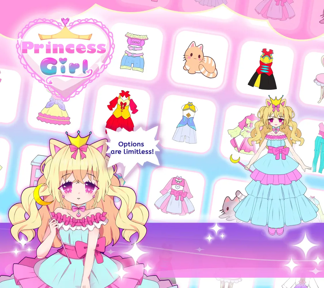 Screenshot di Princess Girl Dress up doll