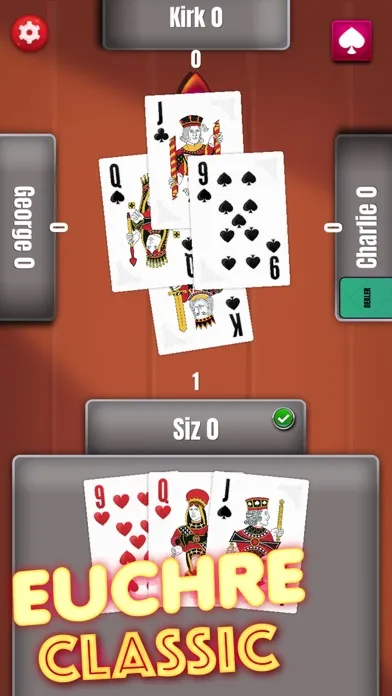 Capturas de tela do Euchre Mania
