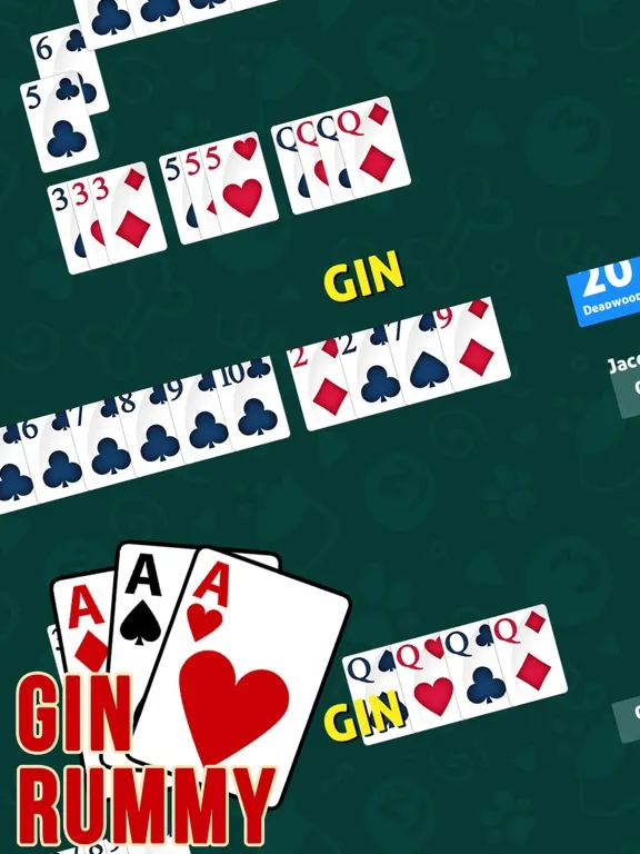 Capturas de tela do Gin Rummy Solo Classic iPad 