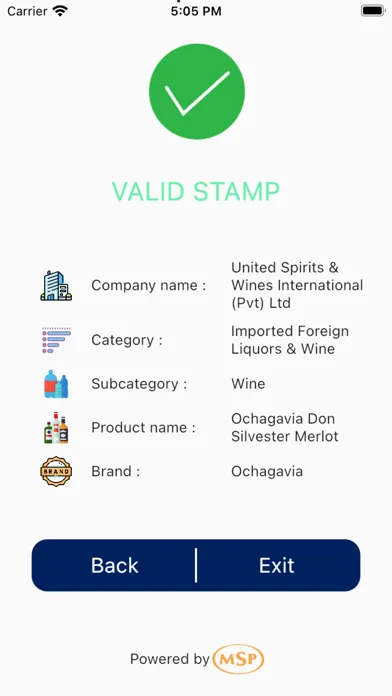 Captures d'écran de Excise Tax Stamp Validator
