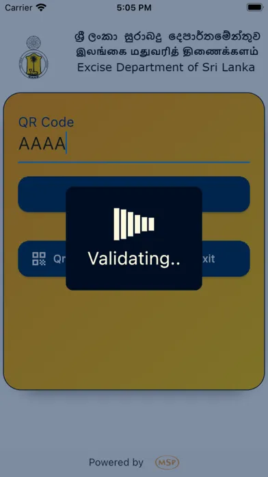 Captures d'écran de Excise Tax Stamp Validator