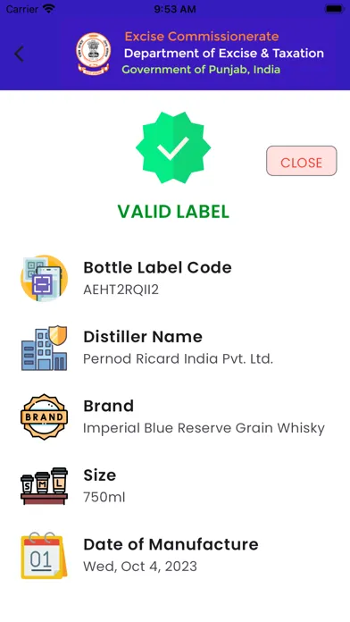 تصاویر Excise QR Label Citizen App