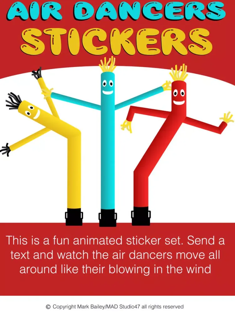 Animated Air Dancers Stickers iPad 应用截图