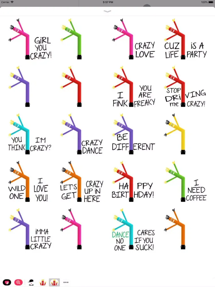 Animated Air Dancers Stickers iPad 应用截图
