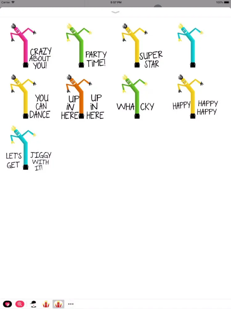 Animated Air Dancers Stickers iPad 应用截图