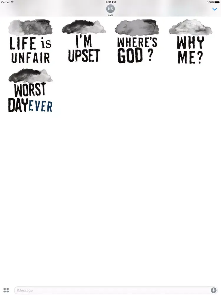 صور Bad Day Clouds Stickers iPad 