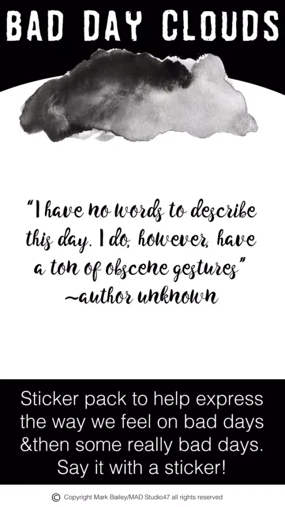 صور Bad Day Clouds Stickers