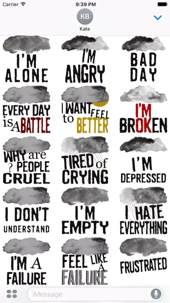 صور Bad Day Clouds Stickers